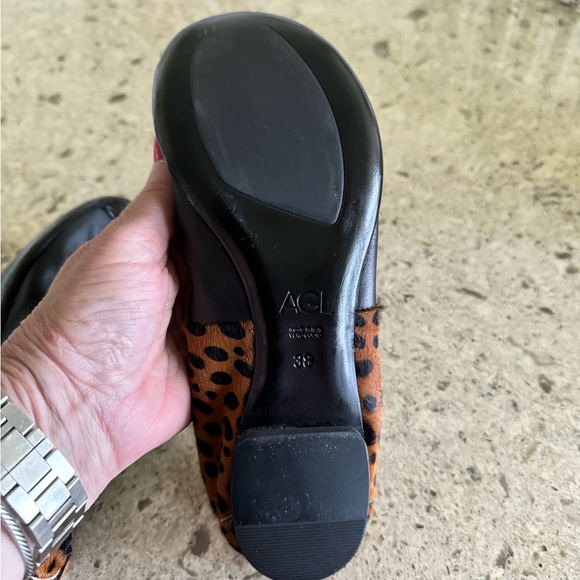 NWOT Attilio Giusti Leombruni Animal Print Italian Ballet Flats 8 U.S./38 Eur - Picture 4 of 8